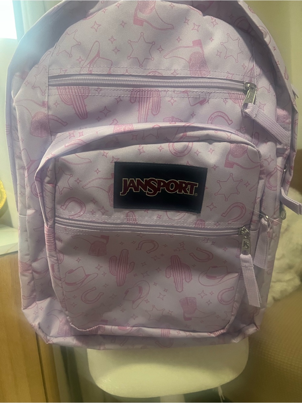 JanSport Lavender Patterned Backpack - Picture 9 of 16